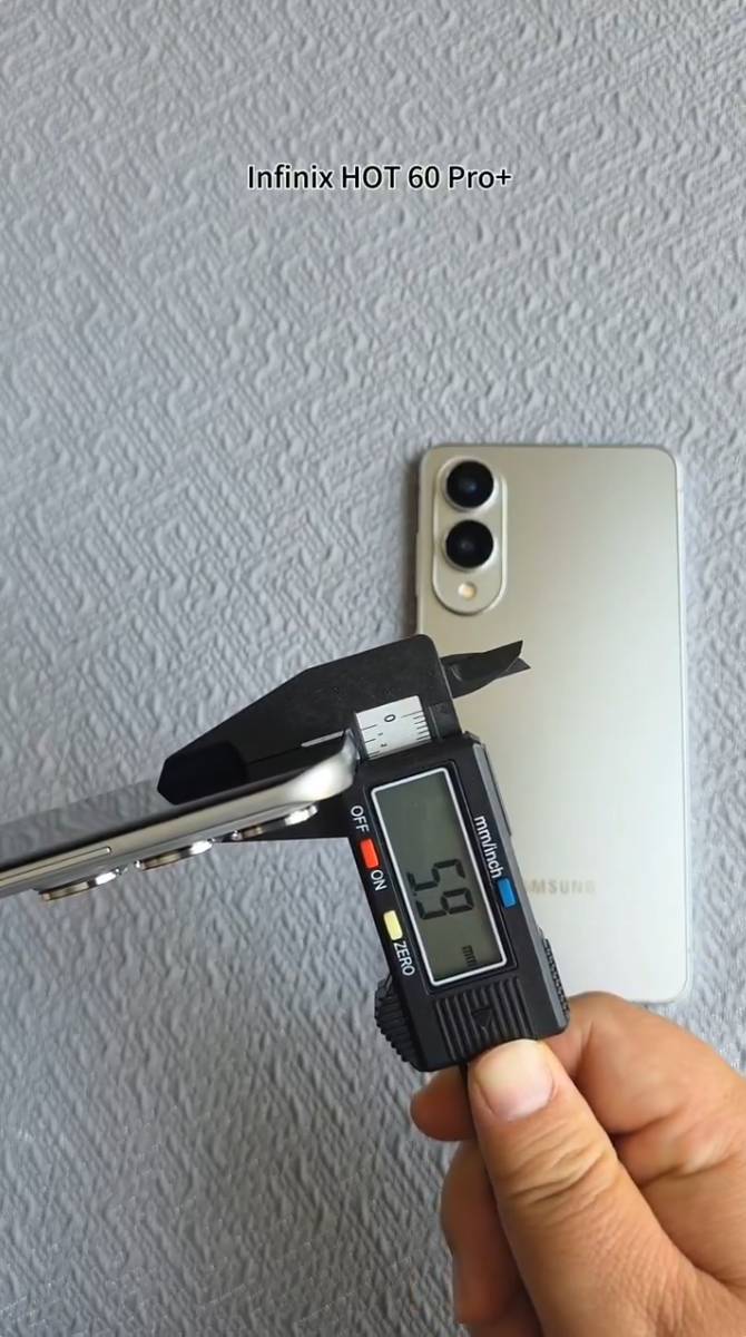 Infinix Hot 60 Pro+ mỏng nhẹ cạnh tranh Galaxy S25 Edge
