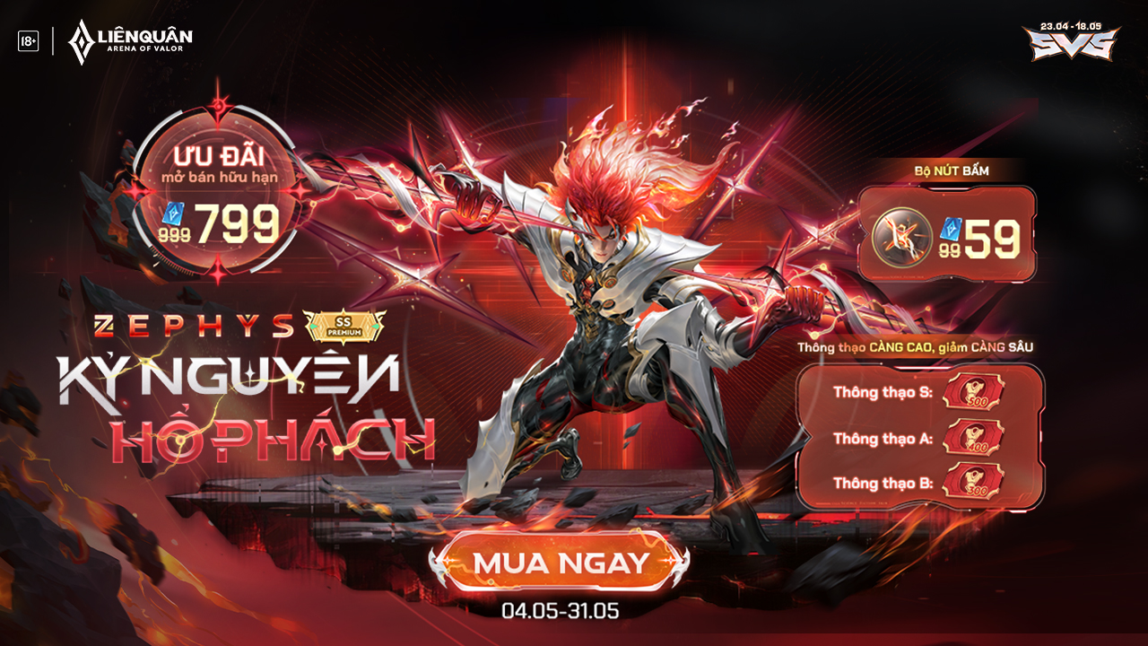 Liên Quân Mobile ra mắt Zephys Kỷ Nguyên Hổ Phách