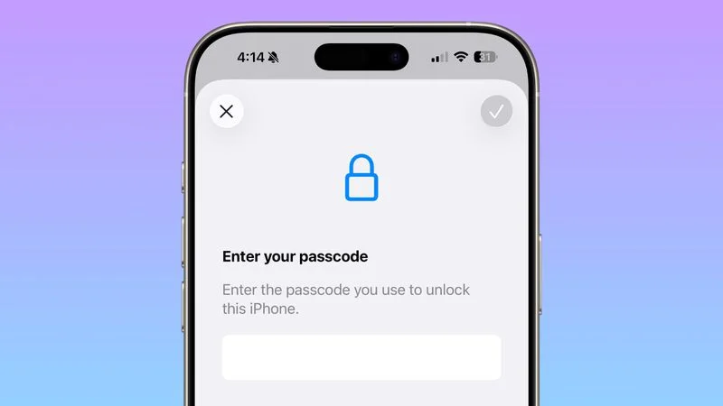 Passcode Changes