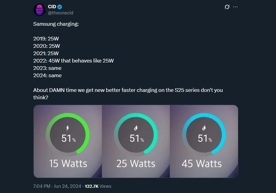 Samsung Galaxy S26 giữ nguyên tốc độ sạc như Galaxy S25