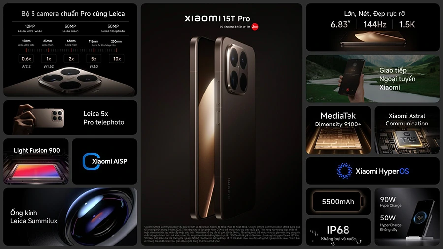 Xiaomi 15T và 15T Pro có mặt tại Việt Nam