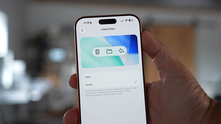 iOS 26.1 có tùy chọn giao diện Liquid Glass mới