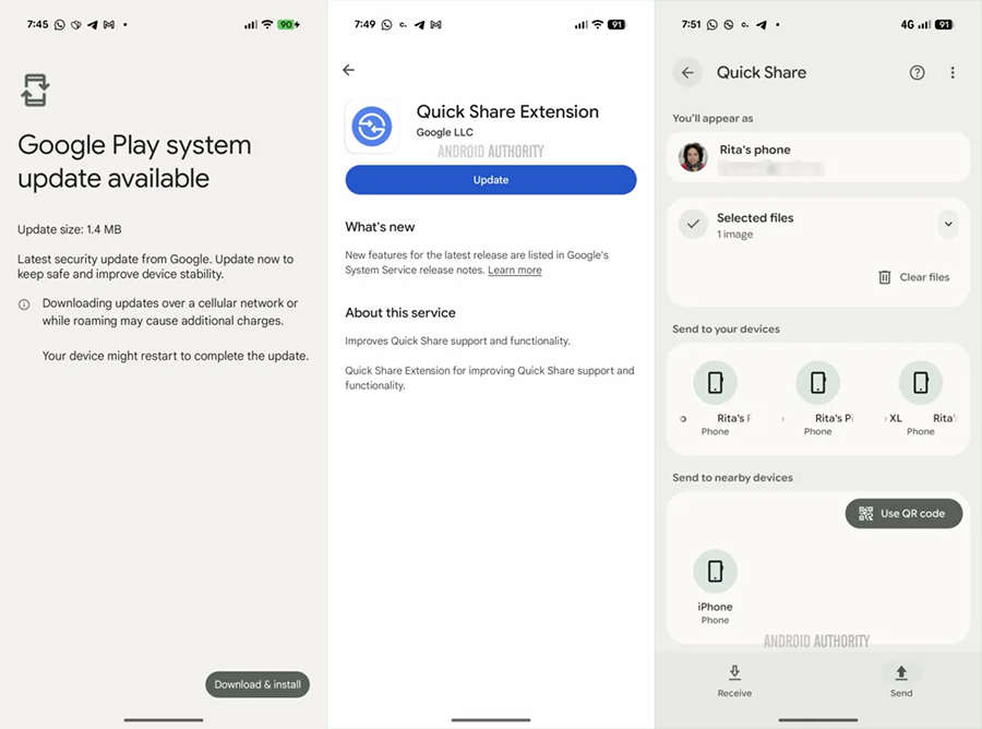 Quick Share kết nối được AirDrop nhờ ứng dụng này